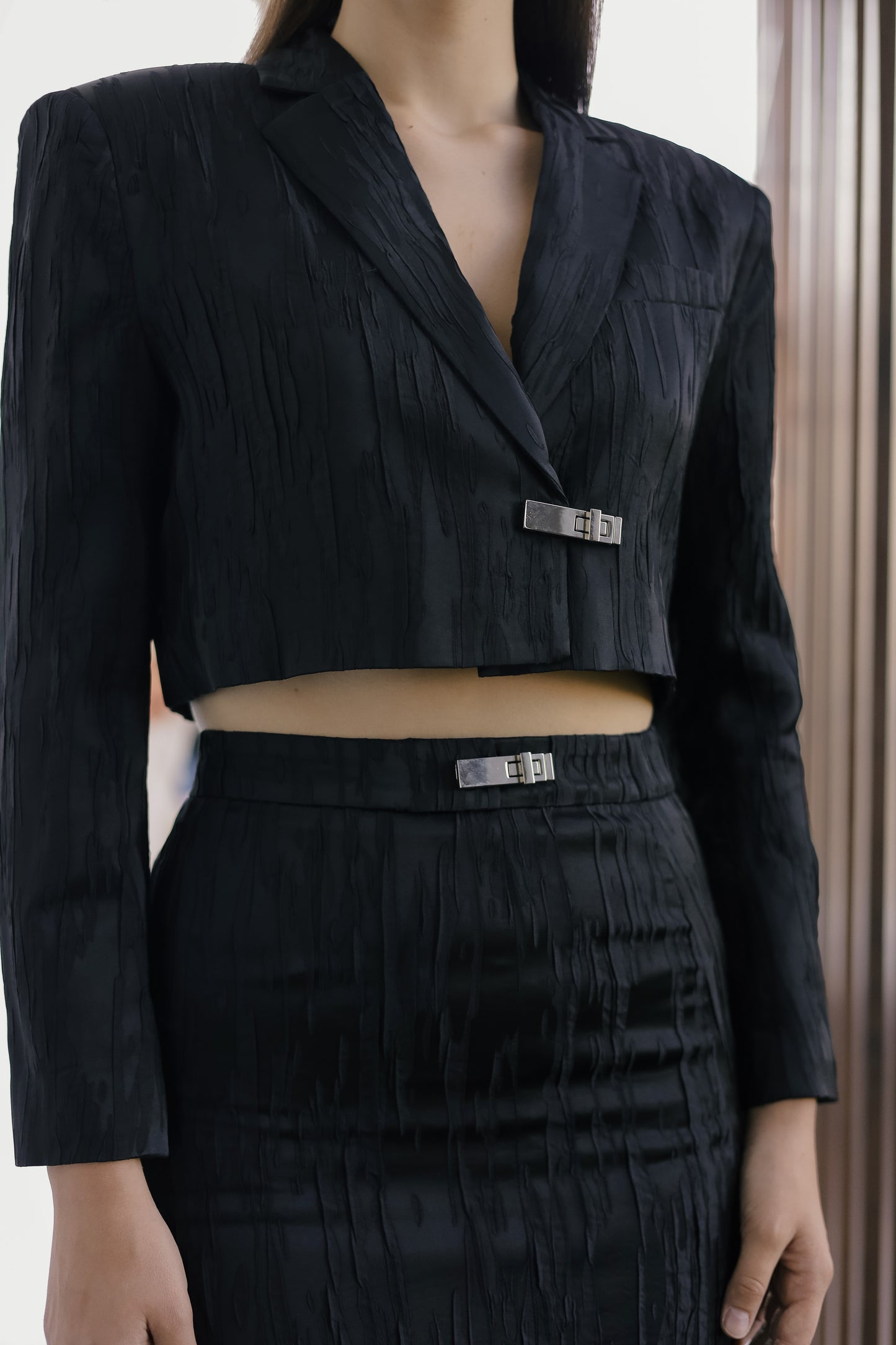 Noir Blazer Top (from set)