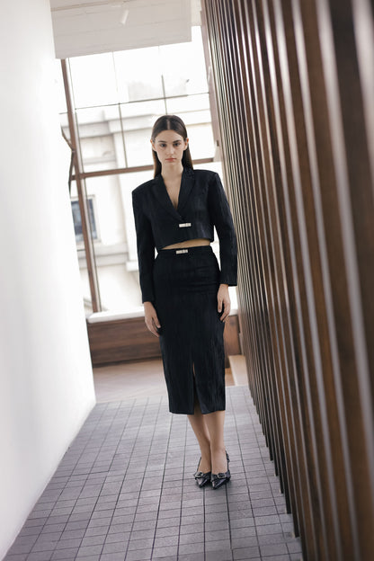 Noir Midi Skirt (From Set)