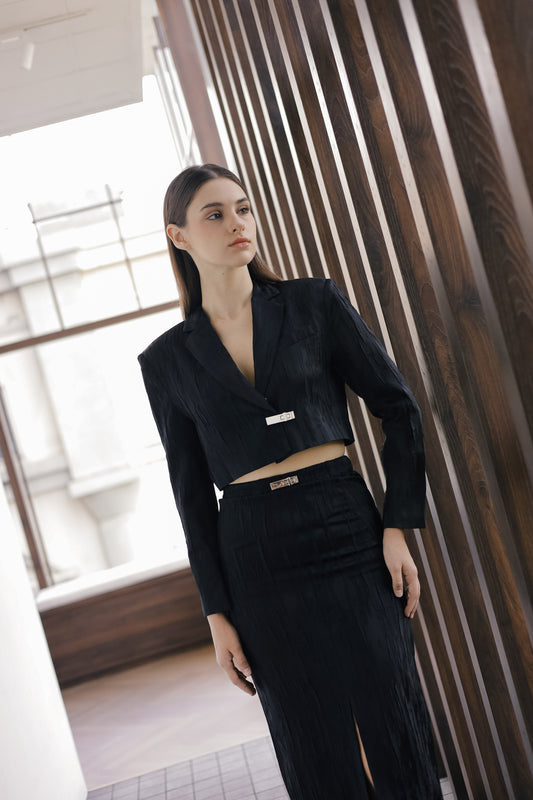 Noir Blazer Top (from set)